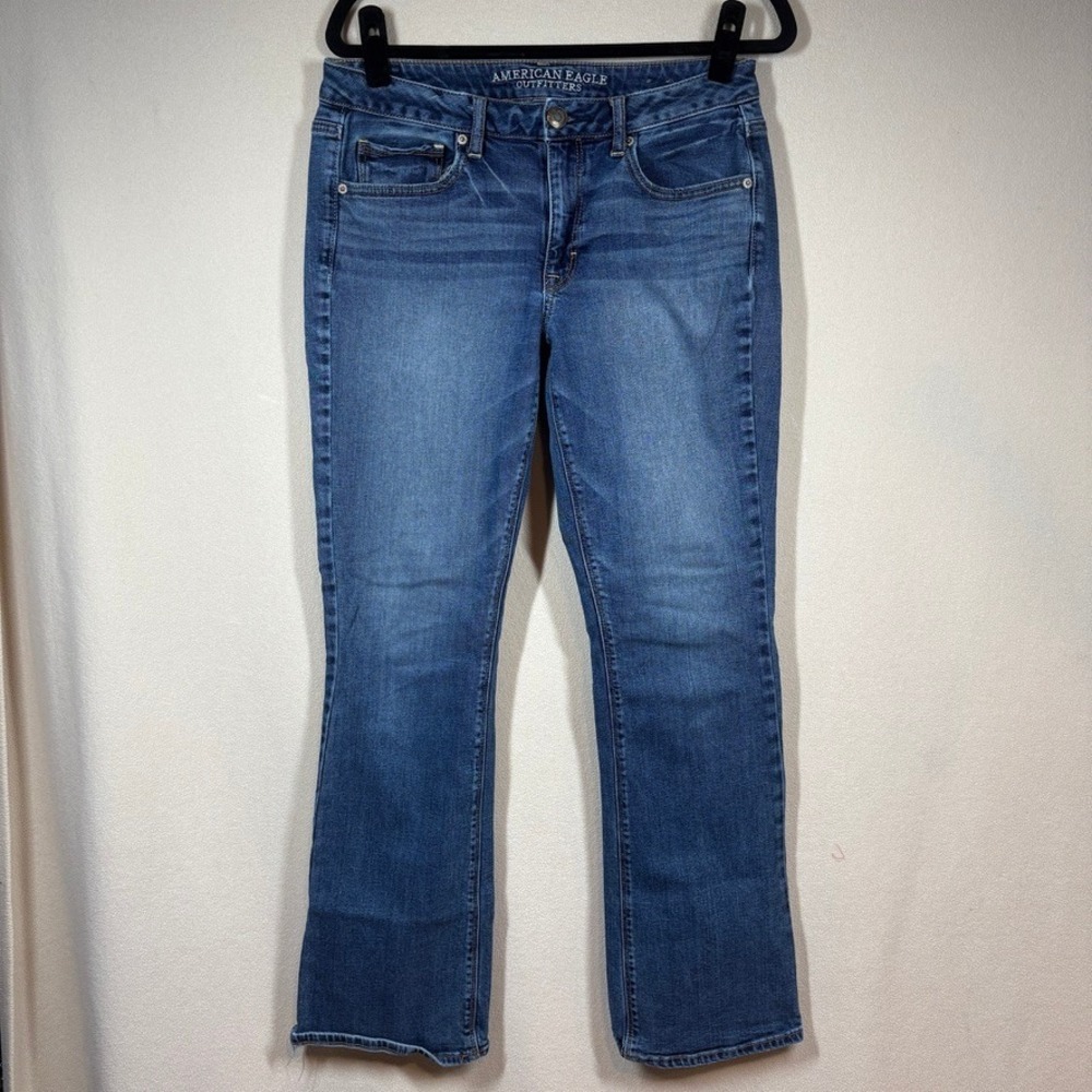 American Eagle Vintage Bootcut Jeans Womens 8 Long Medium Wash Stretch Classic